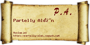 Partelly Alán névjegykártya